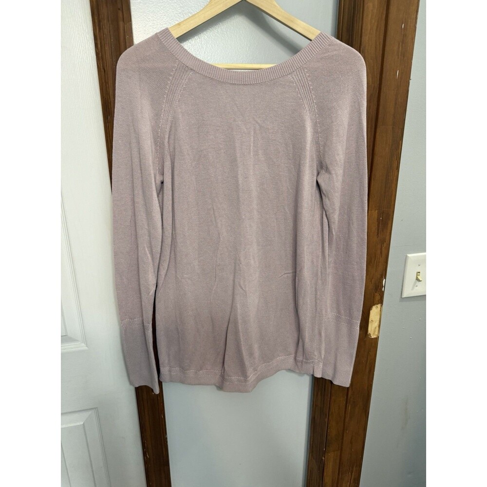 Lululemon Lavender Open Back V-Neck Sweater Size 10